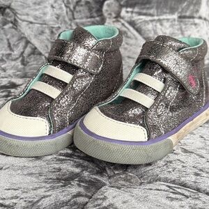 See Kai Run Glittery Silver Kids Shoes